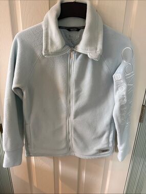 Calvin Klein Pale Blue Full-Zip Fleece Jacket